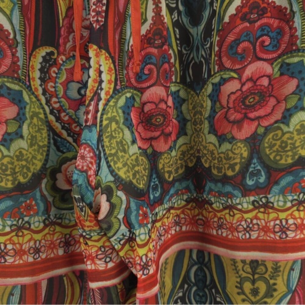 Desigual Floral Aztec Print Sleeveless Straps Wide Leg Jumpsuit 51P26D7 Size 32‎ - Picture 13 of 16